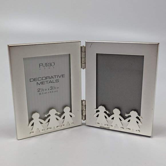 Furio Home Double Mini Frame Silver Tone - Picture 1 of 4